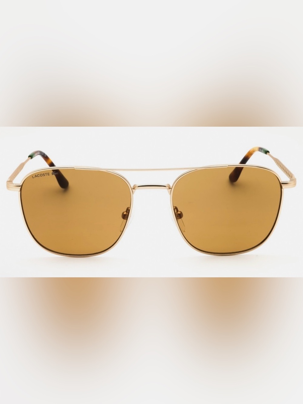 Lacoste Gold Frame Brown Lens Sunglasses